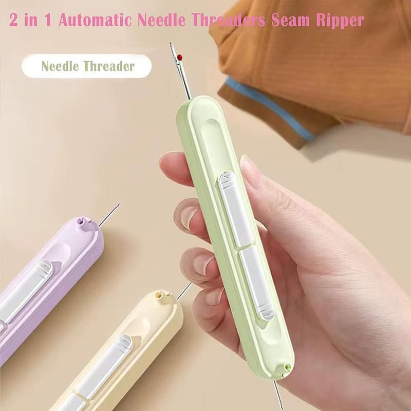 2-in-1 Upgraded Seam Ripper & Needle Threader – Colorful, Dual-Action Sewing Tool for Perfect Stitches - Roots & Rooms