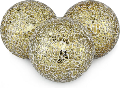 Elegant Gold Mosaic Orb Centerpiece Balls - Sell Fast - Roots & Rooms