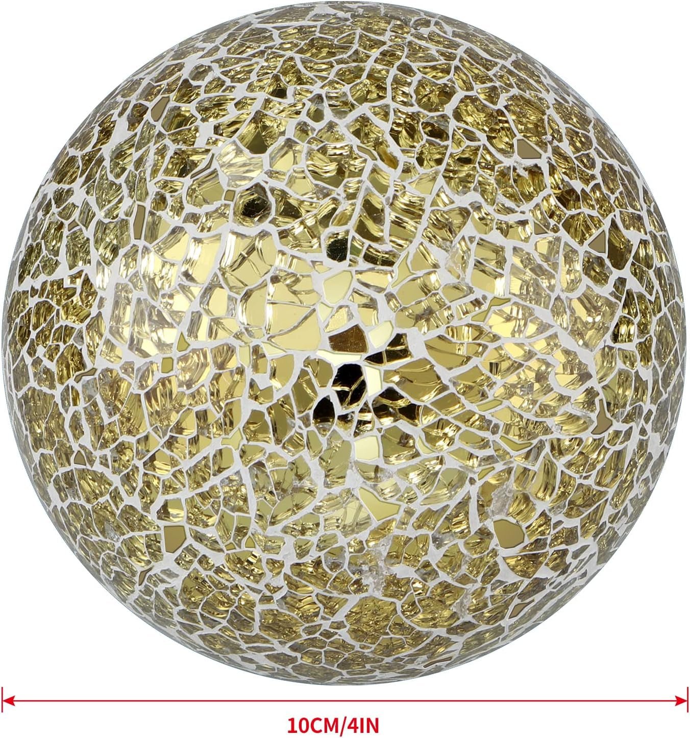 Elegant Gold Mosaic Orb Centerpiece Balls - Sell Fast - Roots & Rooms