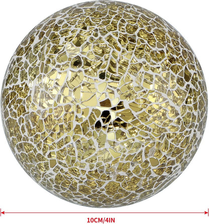 Elegant Gold Mosaic Orb Centerpiece Balls - Sell Fast - Roots & Rooms