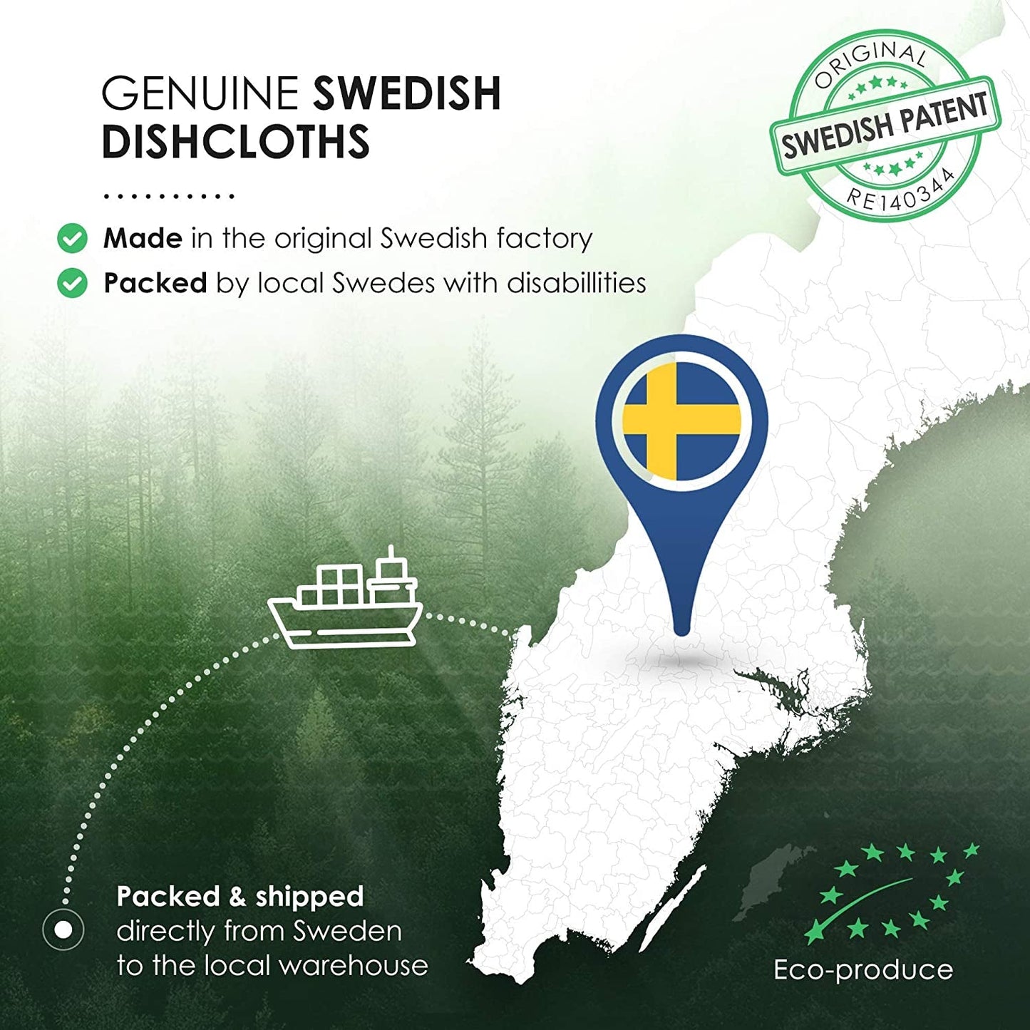 Biodegradable Swedish Dish Clothes - Eco-Friendly & Reusable Towels - Roots & Rooms
