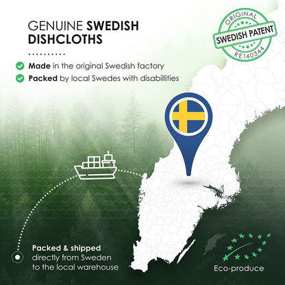 Biodegradable Swedish Dish Clothes - Eco-Friendly & Reusable Towels - Roots & Rooms
