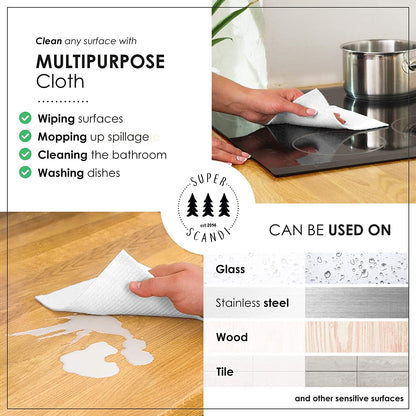 Biodegradable Swedish Dish Clothes - Eco-Friendly & Reusable Towels - Roots & Rooms
