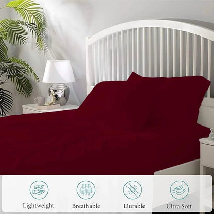 Luxury Egyptian Cotton Sheets - Twin XL 800 TC Bedding Set, White - Roots & Rooms