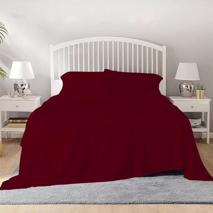 Luxury Egyptian Cotton Sheets - Twin XL 800 TC Bedding Set, White - Roots & Rooms