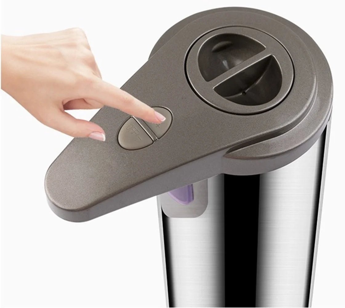 Automatic Liquid Soap Dispenser Touchless Battery Operated Stainless Steel Silver - Roots & Rooms