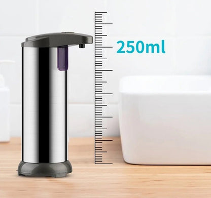 Automatic Liquid Soap Dispenser Touchless Battery Operated Stainless Steel Silver - Roots & Rooms