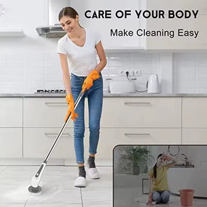 CleanMaster™ 6-in-1 Wireless Electric Scrub Brush – Adjustable Cleaning Tool for Bathroom, Kitchen & Window - Roots & Rooms
