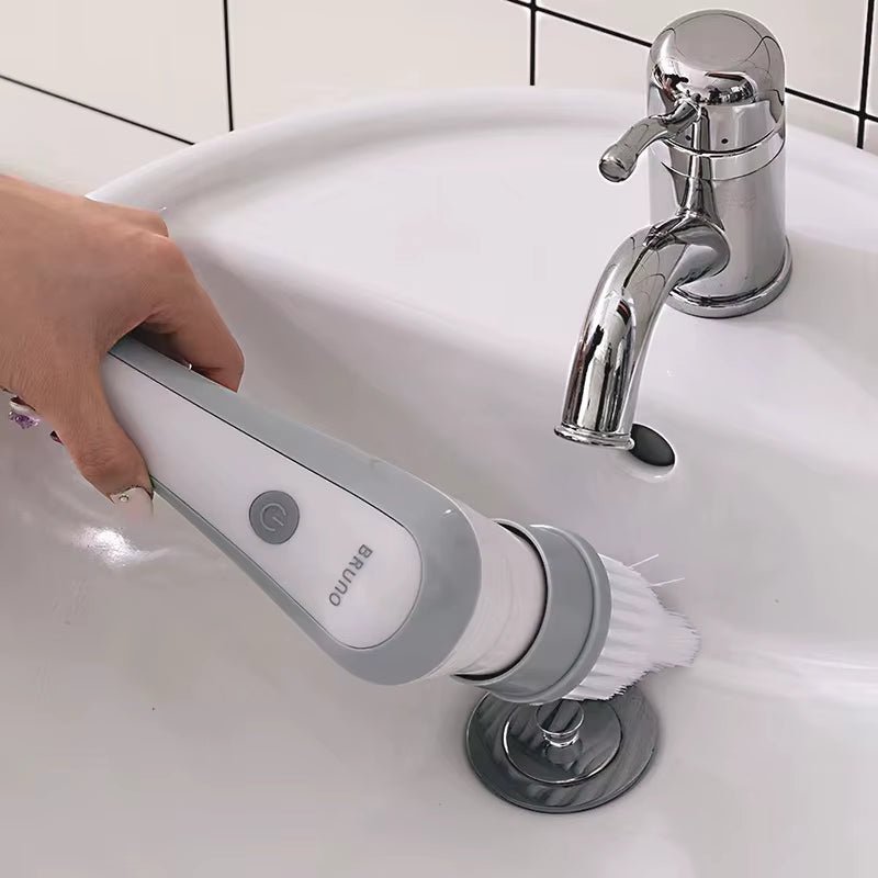 CleanMaster™ 6-in-1 Wireless Electric Scrub Brush – Adjustable Cleaning Tool for Bathroom, Kitchen & Window - Roots & Rooms