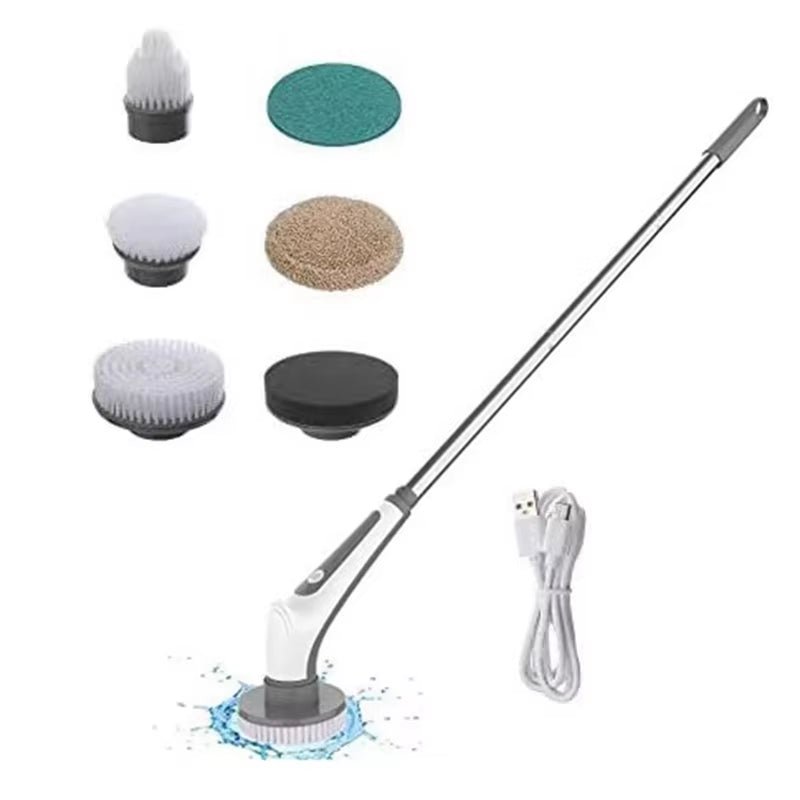 CleanMaster™ 6-in-1 Wireless Electric Scrub Brush – Adjustable Cleaning Tool for Bathroom, Kitchen & Window - Roots & Rooms