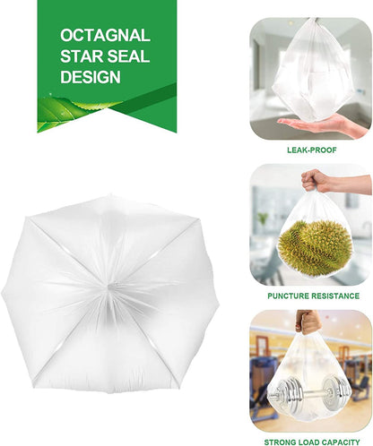 Scent-Free 2.6 Gallon Garbage Bags - High-Quality Clear Trash Bags - Roots & Rooms