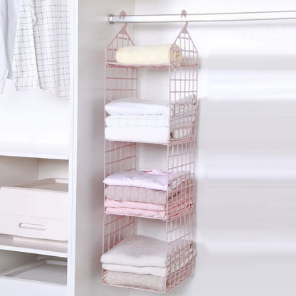 ClosetMax™ Foldable Hanging Organizer – Multi-Tier Space Saver for Pajamas, Coats, Sweaters & More - Roots & Rooms