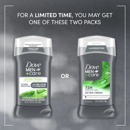 Deodorant Stick for Men Extra Fresh Aluminum Free with Moisturizing Cream, 3 Oz - Roots & Rooms