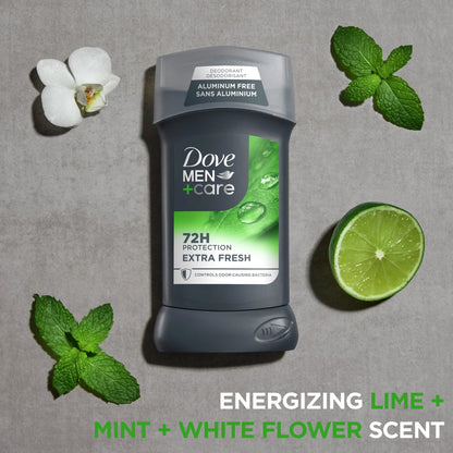 Deodorant Stick for Men Extra Fresh Aluminum Free with Moisturizing Cream, 3 Oz - Roots & Rooms