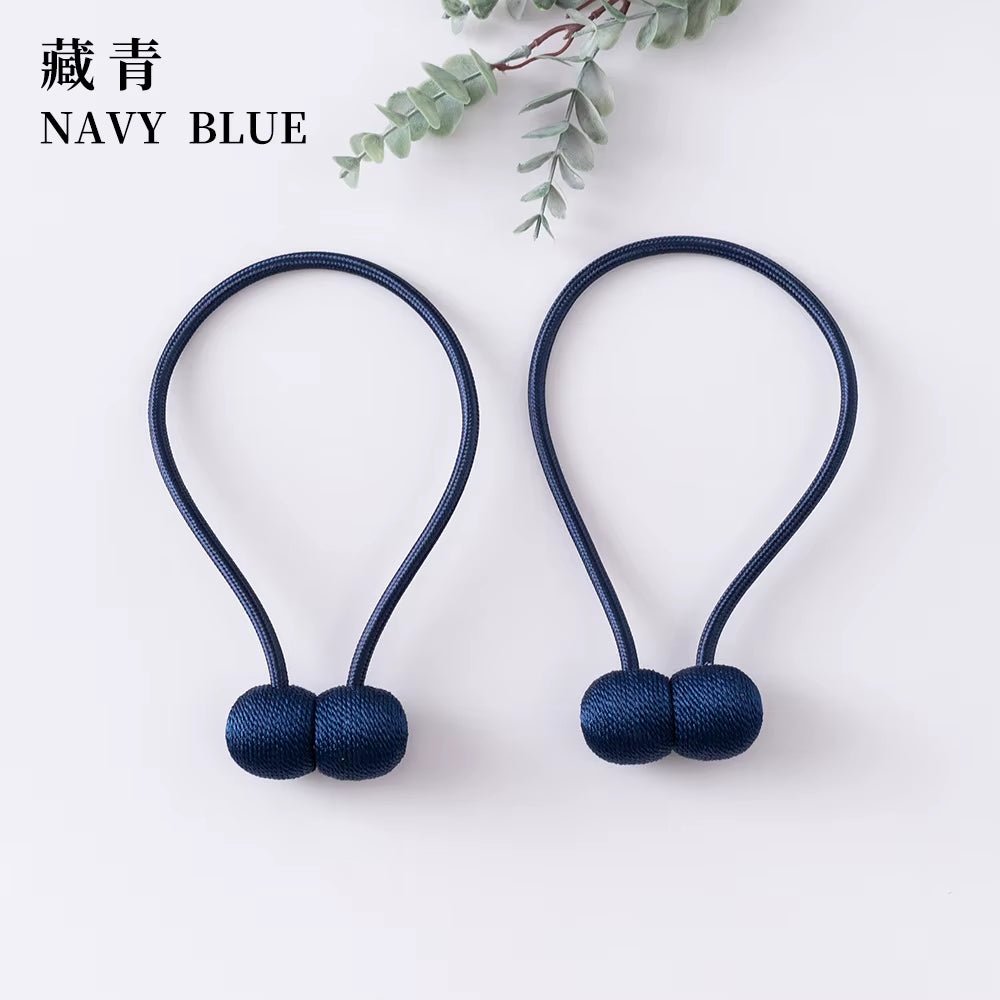 Elegant Magnetic Curtain Tiebacks – 2-Pack Decorative Polyester Buckle Clips for Effortless Style and Hold - Roots & Rooms