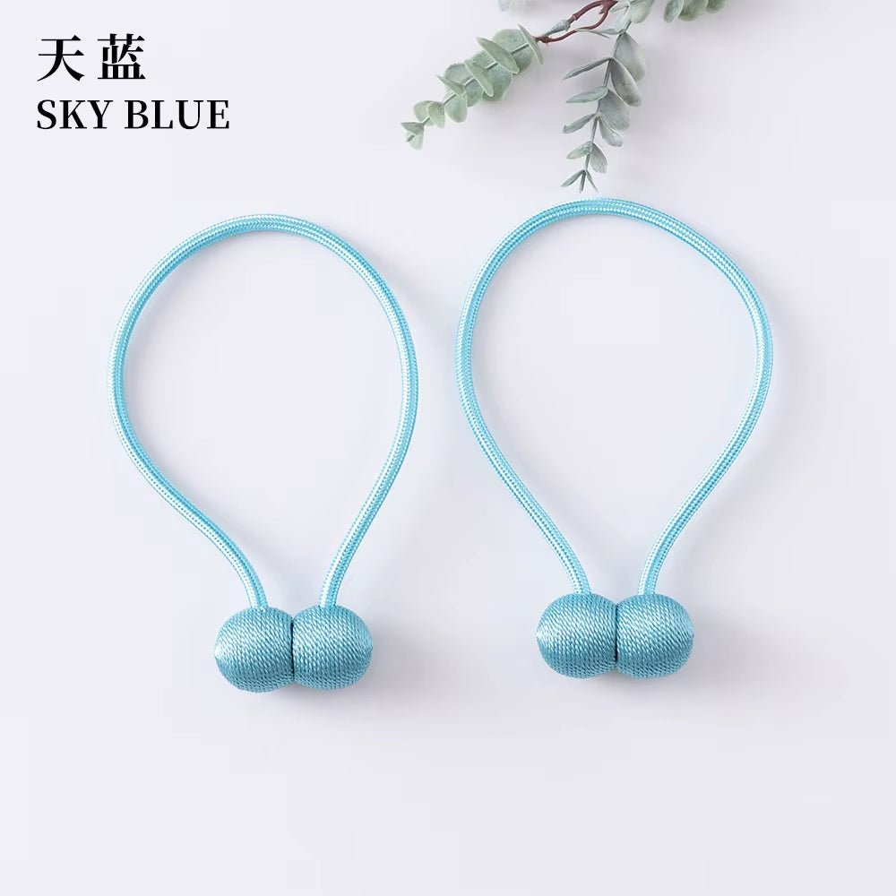 Elegant Magnetic Curtain Tiebacks – 2-Pack Decorative Polyester Buckle Clips for Effortless Style and Hold - Roots & Rooms