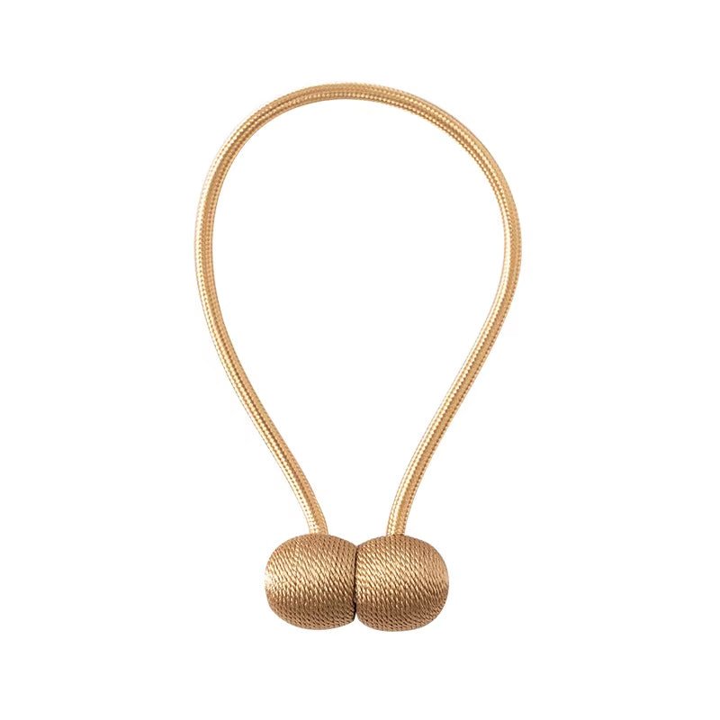 Elegant Magnetic Curtain Tiebacks – 2-Pack Decorative Polyester Buckle Clips for Effortless Style and Hold - Roots & Rooms