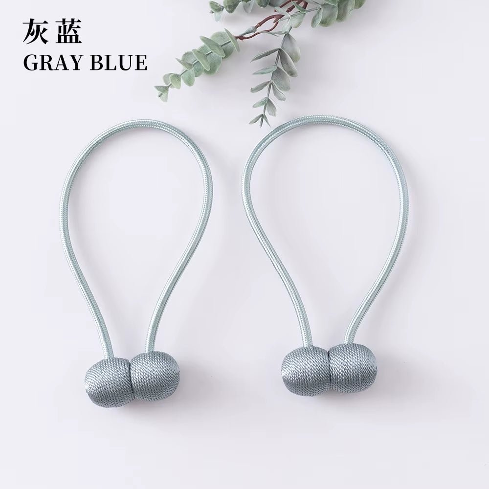 Elegant Magnetic Curtain Tiebacks – 2-Pack Decorative Polyester Buckle Clips for Effortless Style and Hold - Roots & Rooms