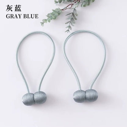Elegant Magnetic Curtain Tiebacks – 2-Pack Decorative Polyester Buckle Clips for Effortless Style and Hold - Roots & Rooms