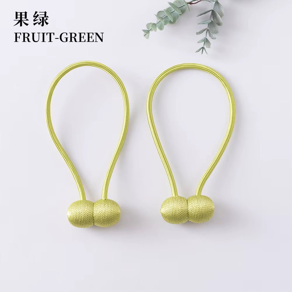 Elegant Magnetic Curtain Tiebacks – 2-Pack Decorative Polyester Buckle Clips for Effortless Style and Hold - Roots & Rooms