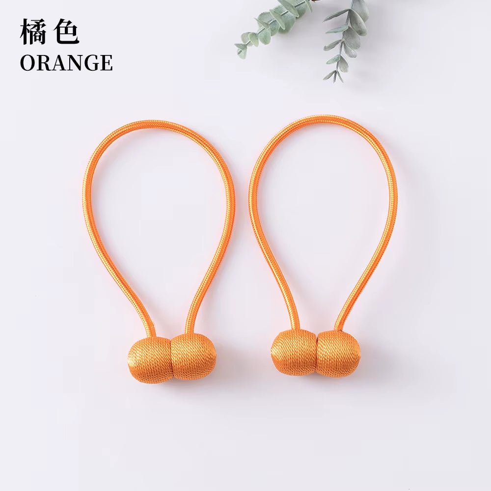 Elegant Magnetic Curtain Tiebacks – 2-Pack Decorative Polyester Buckle Clips for Effortless Style and Hold - Roots & Rooms