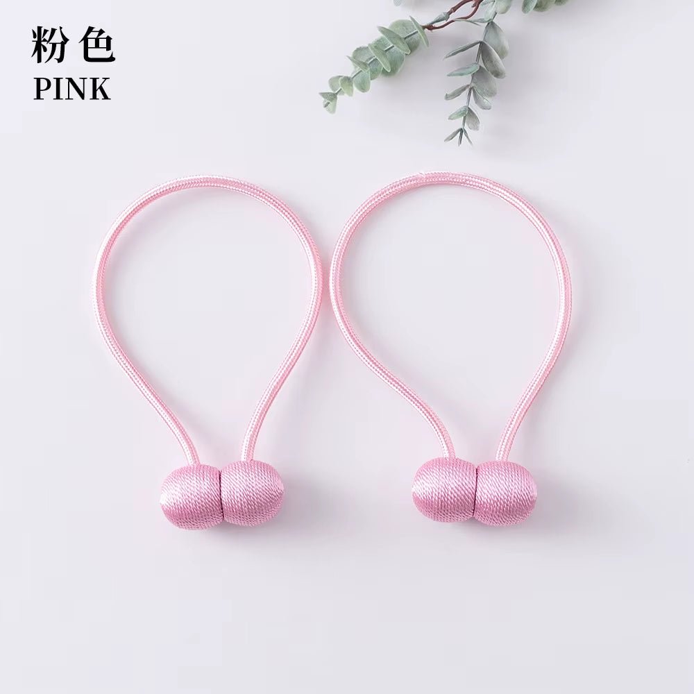 Elegant Magnetic Curtain Tiebacks – 2-Pack Decorative Polyester Buckle Clips for Effortless Style and Hold - Roots & Rooms