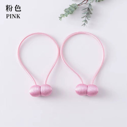 Elegant Magnetic Curtain Tiebacks – 2-Pack Decorative Polyester Buckle Clips for Effortless Style and Hold - Roots & Rooms
