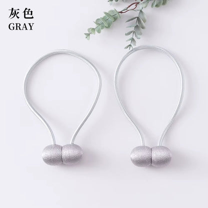 Elegant Magnetic Curtain Tiebacks – 2-Pack Decorative Polyester Buckle Clips for Effortless Style and Hold - Roots & Rooms