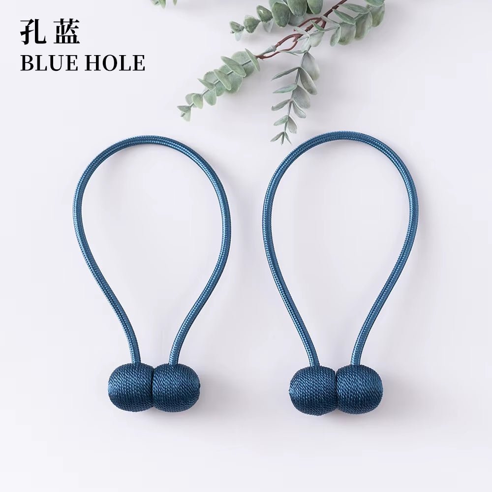Elegant Magnetic Curtain Tiebacks – 2-Pack Decorative Polyester Buckle Clips for Effortless Style and Hold - Roots & Rooms