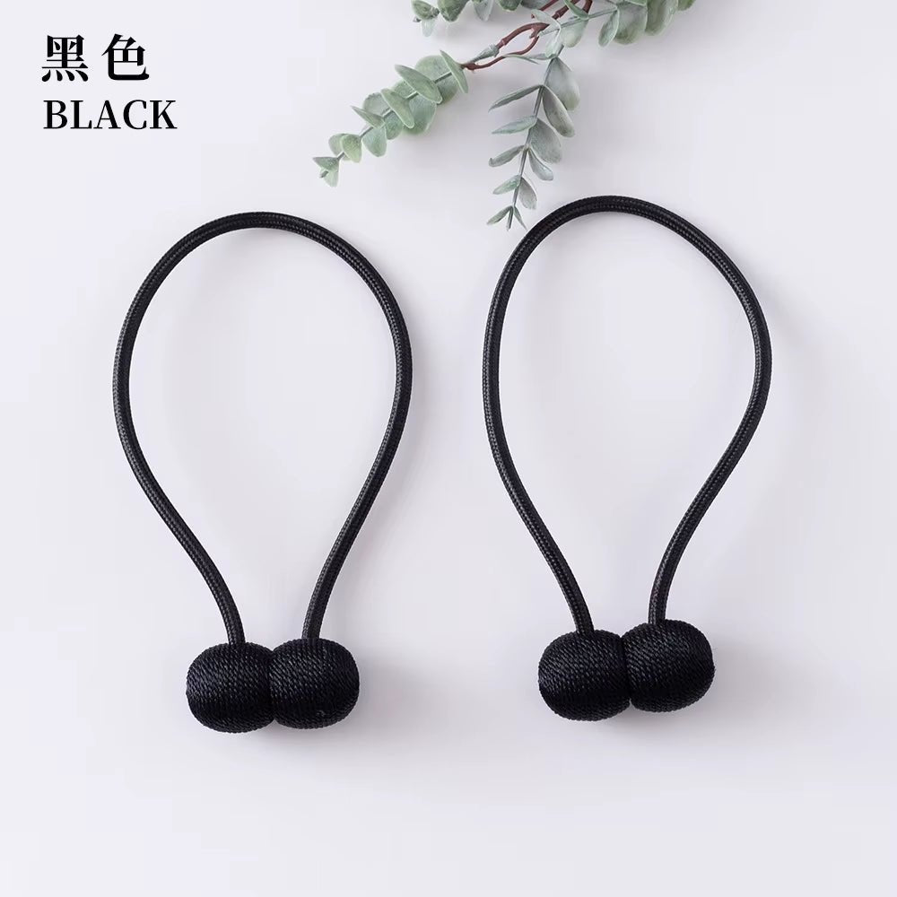Elegant Magnetic Curtain Tiebacks – 2-Pack Decorative Polyester Buckle Clips for Effortless Style and Hold - Roots & Rooms