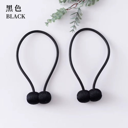 Elegant Magnetic Curtain Tiebacks – 2-Pack Decorative Polyester Buckle Clips for Effortless Style and Hold - Roots & Rooms