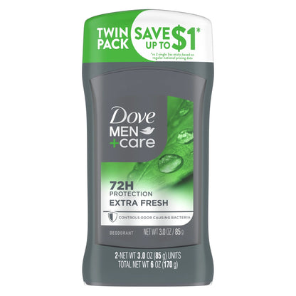 Extra Fresh Deodorant Stick Twin Pack for Men, Citrus, 3 Oz - Roots & Rooms