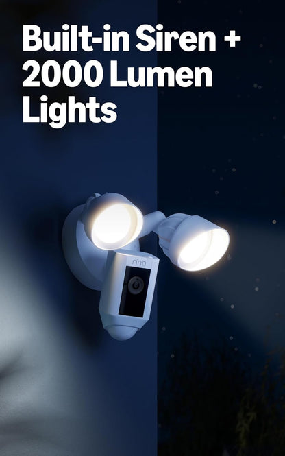 Motion Activated Floodlight Cam - Outdoor 1080P HD Video Surveillance - Roots & Rooms