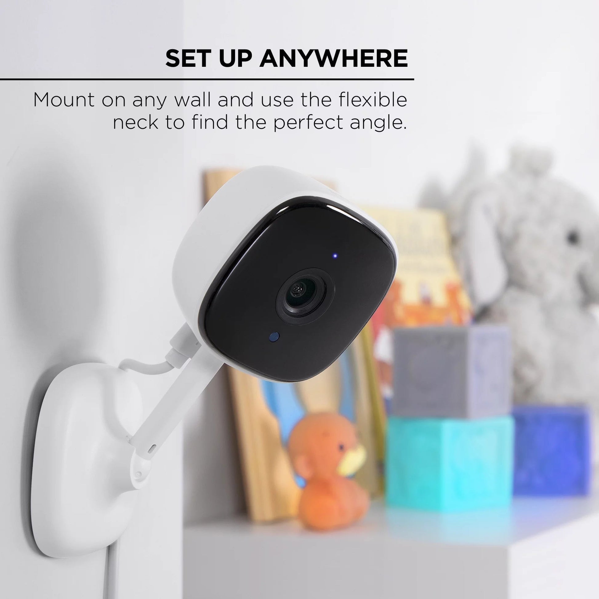 Indoor Camera 1080P - Wi-Fi Security Cam with Night Vision, White (1-Pack) - Roots & Rooms