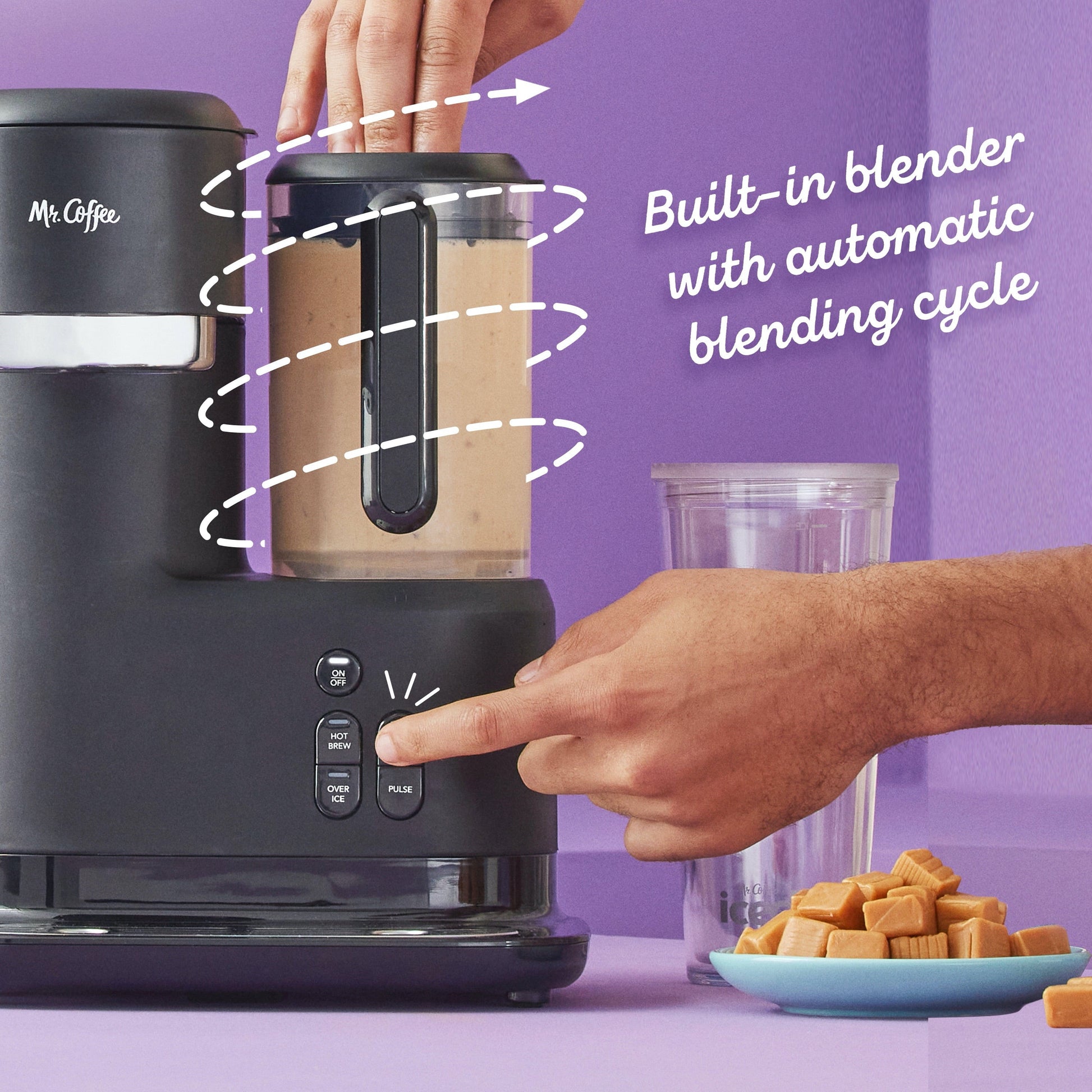 Single Serve Frappe and Iced Coffee Maker with Blender, Black - Roots & Rooms