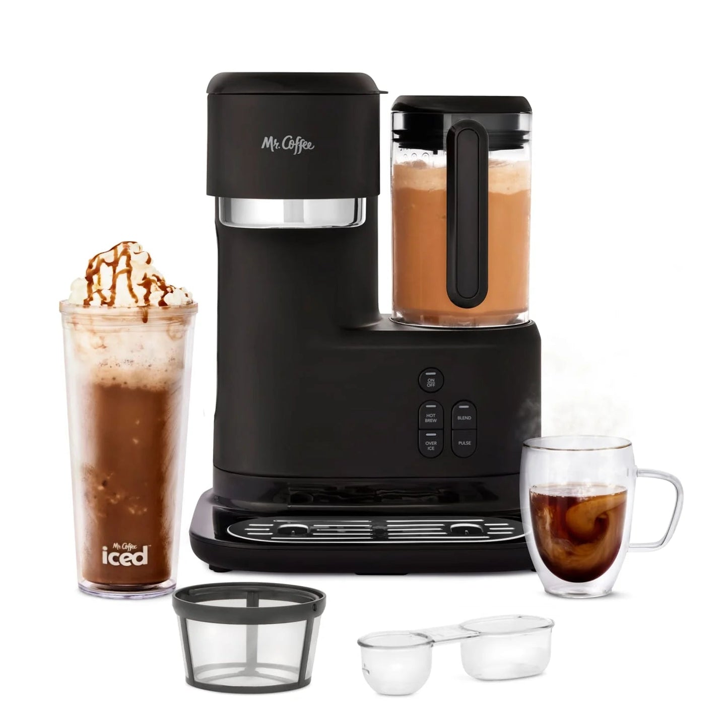 Single Serve Frappe and Iced Coffee Maker with Blender, Black - Roots & Rooms
