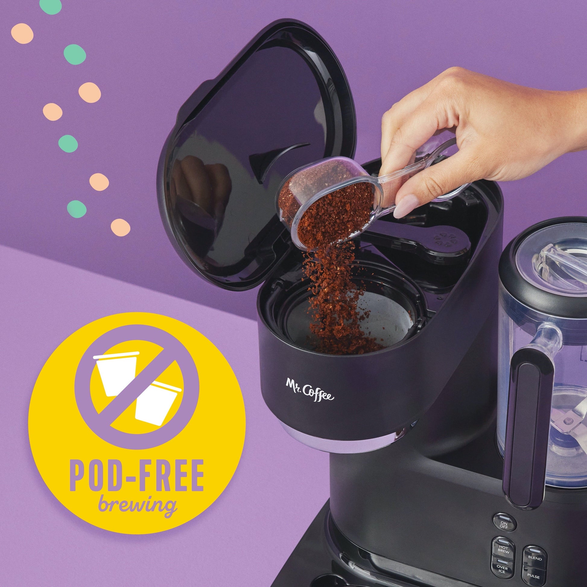 Single Serve Frappe and Iced Coffee Maker with Blender, Black - Roots & Rooms