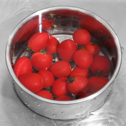 Stainless Steel Kitchen Swan Sink Strainer Basket Hanging Waste Drain Filter Basket Fruit Vegetable Drainer Sponge