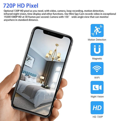 SZDUDU Mini Wireless Security Camera - Full HD Nanny Cam - Roots & Rooms