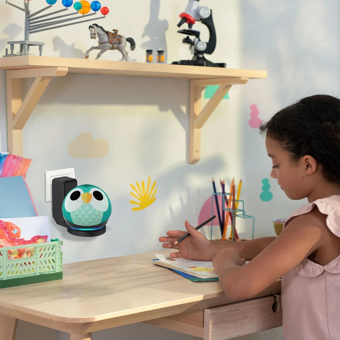 Echo Dot Wall Bracket with Cable Storage - 5th & 4th Gen Holder - Roots & Rooms