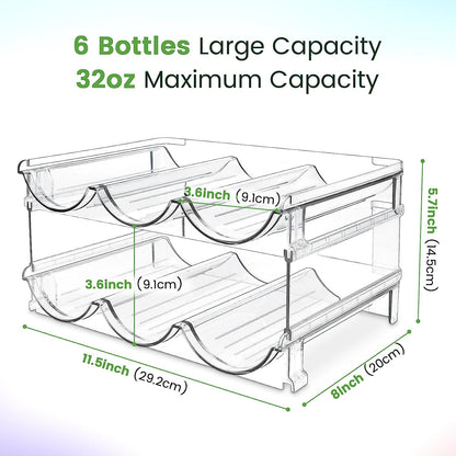 BPA Free Water Bottle Holder - Stackable Cabinet Storage - Roots & Rooms